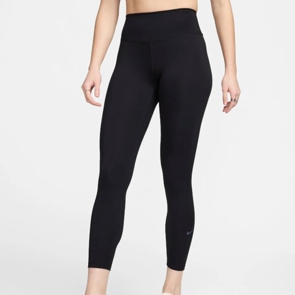 Nike Dri-Fit Mid-Rise 7/8 Crop 25" Leggings Black - Sz S - Picture 1 of 16